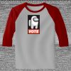 Raglan 3/4 Roundneck Shirt (Gray Body) Thumbnail
