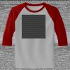 Raglan 3/4 Roundneck Shirt (Gray Body) Thumbnail