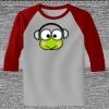 Raglan 3/4 Roundneck Shirt (Gray Body) Thumbnail