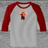 Raglan 3/4 Roundneck Shirt (Gray Body) Thumbnail