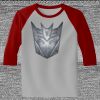 Raglan 3/4 Roundneck Shirt (Gray Body) Thumbnail
