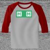 Raglan 3/4 Roundneck Shirt (Gray Body) Thumbnail