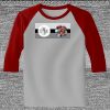 Raglan 3/4 Roundneck Shirt (Gray Body) Thumbnail
