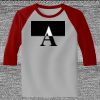 Raglan 3/4 Roundneck Shirt (Gray Body) Thumbnail
