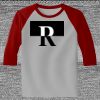 Raglan 3/4 Roundneck Shirt (Gray Body) Thumbnail