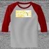 Raglan 3/4 Roundneck Shirt (Gray Body) Thumbnail