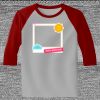 Raglan 3/4 Roundneck Shirt (Gray Body) Thumbnail