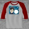 Raglan 3/4 Roundneck Shirt (Gray Body) Thumbnail