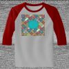 Raglan 3/4 Roundneck Shirt (Gray Body) Thumbnail