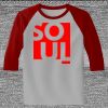 Raglan 3/4 Roundneck Shirt (Gray Body) Thumbnail