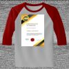 Raglan 3/4 Roundneck Shirt (Gray Body) Thumbnail