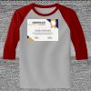 Raglan 3/4 Roundneck Shirt (Gray Body) Thumbnail