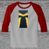 Raglan 3/4 Roundneck Shirt (Gray Body) Raglan 3/4 Roundneck Shirt (Gray Body) Thumbnail