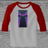 Raglan 3/4 Roundneck Shirt (Gray Body) Thumbnail