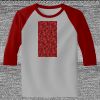 Raglan 3/4 Roundneck Shirt (Gray Body) Thumbnail