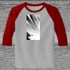 Raglan 3/4 Roundneck Shirt (Gray Body) Thumbnail