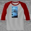 Raglan 3/4 Roundneck Shirt (Gray Body) Thumbnail