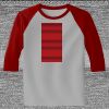 Raglan 3/4 Roundneck Shirt (Gray Body) Thumbnail