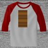 Raglan 3/4 Roundneck Shirt (Gray Body) Thumbnail