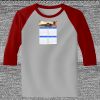 Raglan 3/4 Roundneck Shirt (Gray Body) Thumbnail