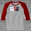 Raglan 3/4 Roundneck Shirt (Gray Body) Thumbnail