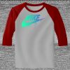 Raglan 3/4 Roundneck Shirt (Gray Body) Thumbnail