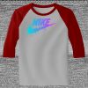 Raglan 3/4 Roundneck Shirt (Gray Body) Thumbnail