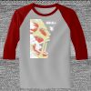 Raglan 3/4 Roundneck Shirt (Gray Body) Thumbnail