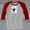 Raglan 3/4 Roundneck Shirt (Gray Body) Thumbnail