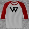 Raglan 3/4 Roundneck Shirt (Gray Body) Thumbnail