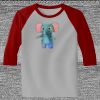 Raglan 3/4 Roundneck Shirt (Gray Body) Thumbnail