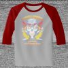 Raglan 3/4 Roundneck Shirt (Gray Body) Thumbnail
