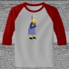 Raglan 3/4 Roundneck Shirt (Gray Body) Thumbnail