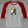Raglan 3/4 Roundneck Shirt (Gray Body) Thumbnail