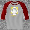 Raglan 3/4 Roundneck Shirt (Gray Body) Thumbnail