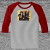 Raglan 3/4 Roundneck Shirt (Gray Body) Thumbnail