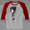 Raglan 3/4 Roundneck Shirt (Gray Body) Thumbnail