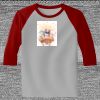 Raglan 3/4 Roundneck Shirt (Gray Body) Thumbnail