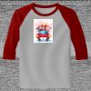 Raglan 3/4 Roundneck Shirt (Gray Body) Thumbnail