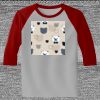 Raglan 3/4 Roundneck Shirt (Gray Body) Thumbnail