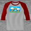 Raglan 3/4 Roundneck Shirt (Gray Body) Thumbnail