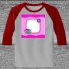 Raglan 3/4 Roundneck Shirt (Gray Body) Thumbnail