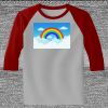 Raglan 3/4 Roundneck Shirt (Gray Body) Thumbnail