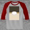 Raglan 3/4 Roundneck Shirt (Gray Body) Thumbnail