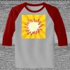 Raglan 3/4 Roundneck Shirt (Gray Body) Thumbnail