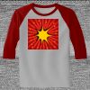 Raglan 3/4 Roundneck Shirt (Gray Body) Thumbnail