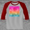 Raglan 3/4 Roundneck Shirt (Gray Body) Thumbnail