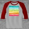 Raglan 3/4 Roundneck Shirt (Gray Body) Thumbnail