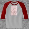 Raglan 3/4 Roundneck Shirt (Gray Body) Thumbnail