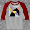Raglan 3/4 Roundneck Shirt (Gray Body) Thumbnail